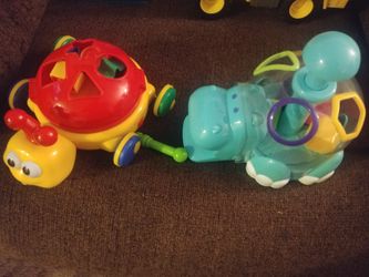 Baby kids toys caterpillar and hippo