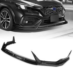 For 2022 2023 2024 2025 Subaru WRX CS-Style Painted BLK Front Bumper Lip Spoiler Splitter -(2-PU-208-PBK