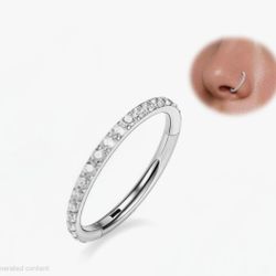 Nose Rings Double Hoop Nose Ring Conch Daith Tragus Helix Rook Piercing Jewelry Surgical Steel Cartilage Earring Conch Hoop Earring Septum Jewelry Lip