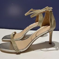 Stuart Weitzman US 6.5 EU 37 Nudistcurve 3 In. High-heel Gold Sandals
