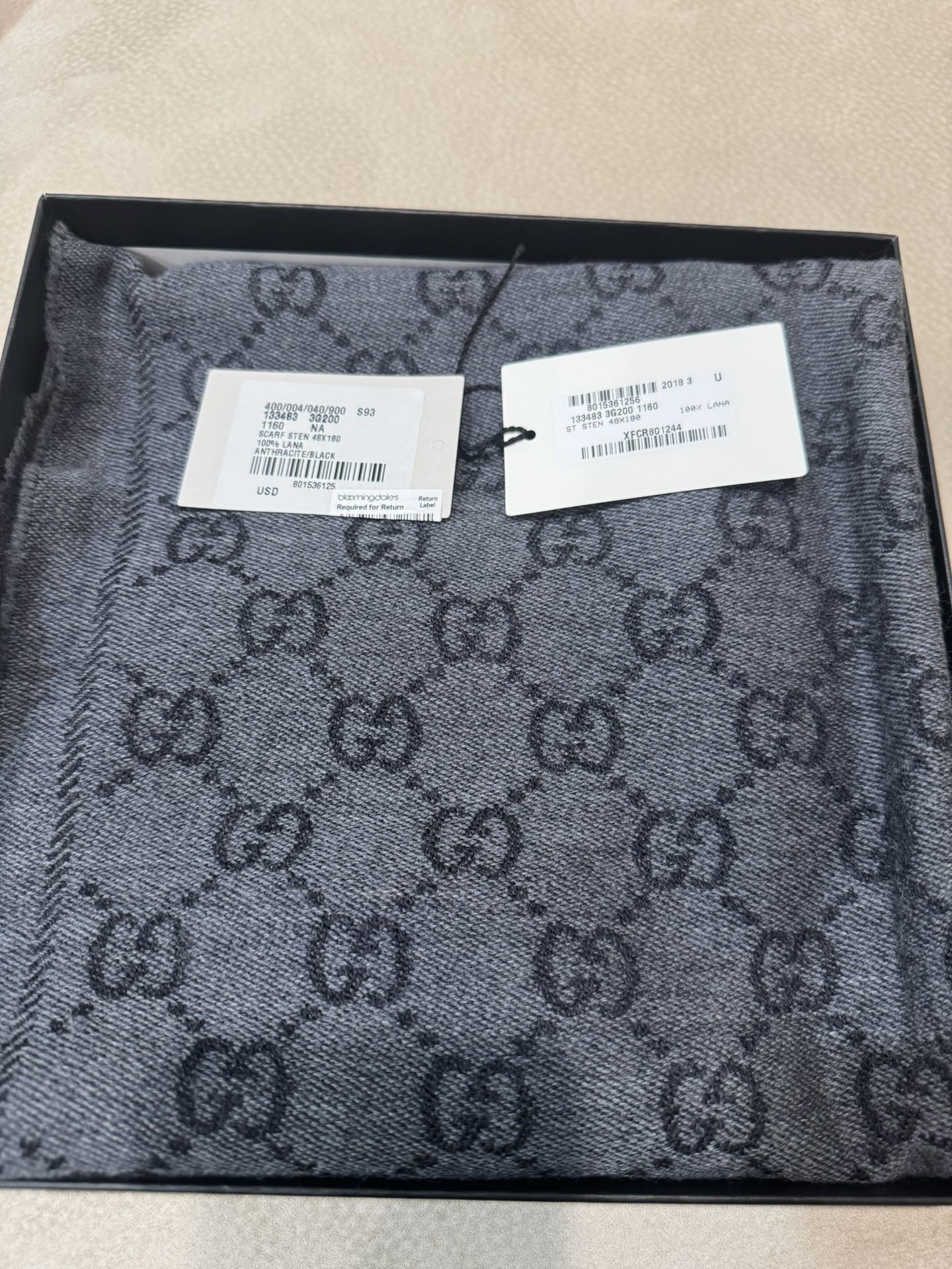 Gucci Grey Scarf