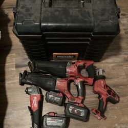 Milwaukee M18 Tools And Rolling Tool Box