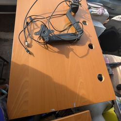 Office Tables from Ikea w Dual Monitor  Holder