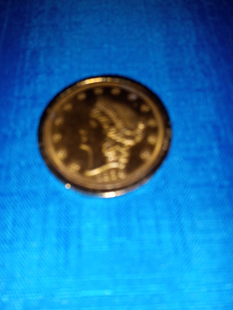 1854 Coin Used As A Medallion 