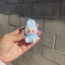 Baby Blue Labubu Keychain 