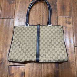 Gucci Tote Bag Brown Authentic