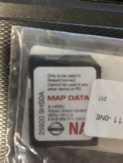 Nissan Memory-card, Map
