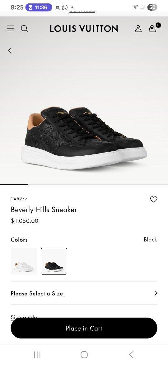 Louis Vuitton Mens Sneakers Size 9