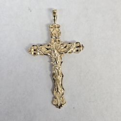 10kt Gold Crucifix Charm