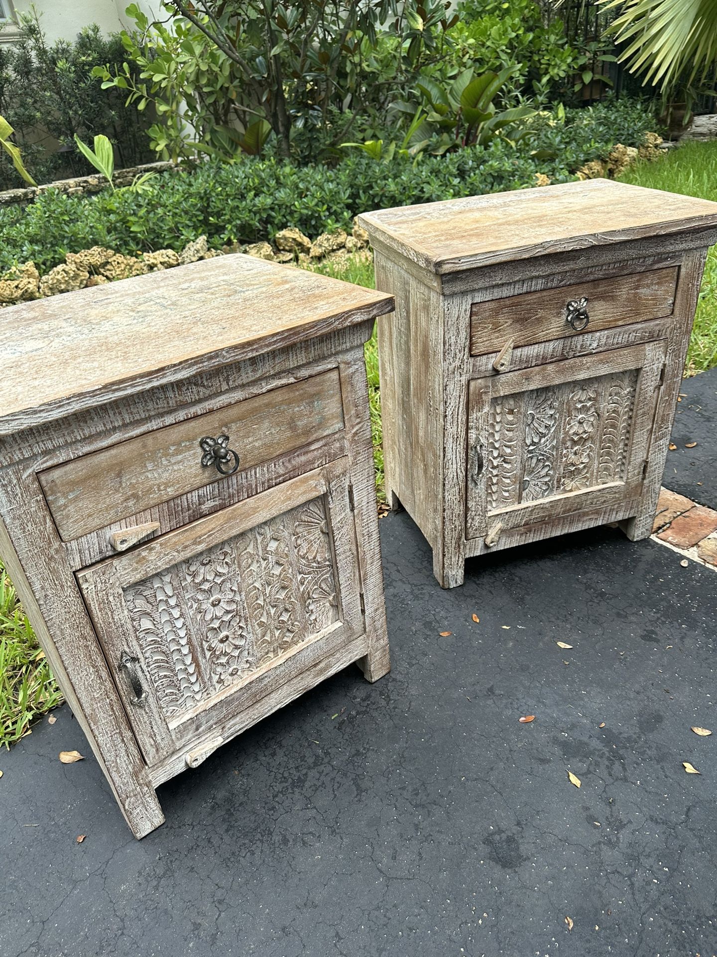Two  Boho Nightstands