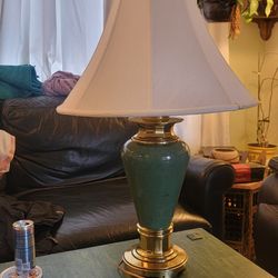 Ethan Allen Green Porcelain Table Lamp
