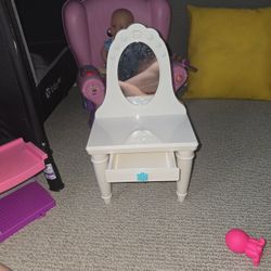 American Doll Vanity