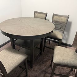 Gray Counter Height 5 Piece Dining Set