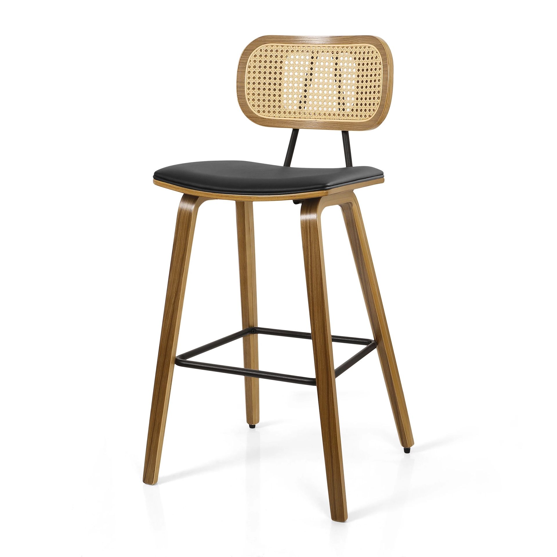 Brand New Counter Stools (Set of 4) – Black Leather Dinning Chair