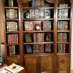  Custom Made BookShelf with LED lighting and hidden digital safe  