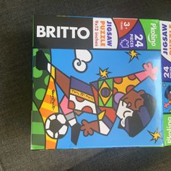 Britto Soccer Jigsaw Puzzle 24 Pieces