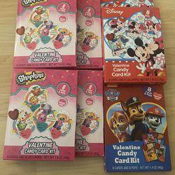 New Valentine’s Day 56 Cards Lot Disney, Paw Patrol, Shopkins