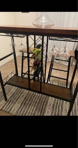 Bar table and stools