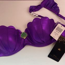 Little mermaid Ariel Costume Bra Bralette Top Costume XS