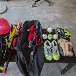 Used Girls Softball Bundle 