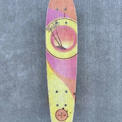 Vintage 1970s Hawaiian Sunset Sport Fun Skateboard
