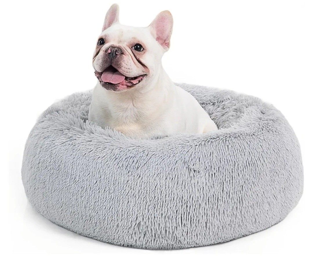 Bedsure Calming Dog Bed for Medium Dogs - Donut- New