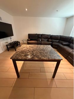 Modern Faux Marble Dining Table Great Condition