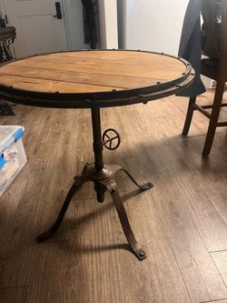 Industrial Round Wood and Metal