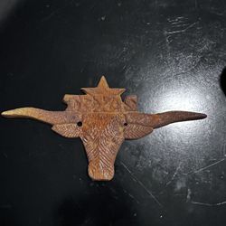 IWGAC Cast Iron Large Texas Longhorn Plaque