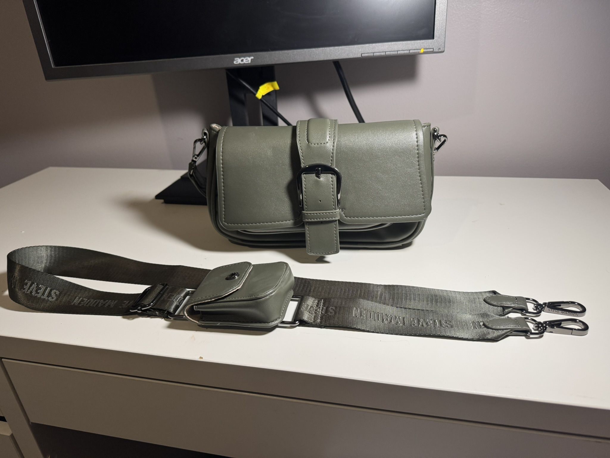 Steven Madden Olive Green Crossbody Bag