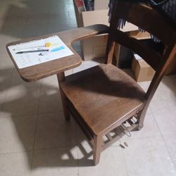 Vintage Antique School Chair & Desk 