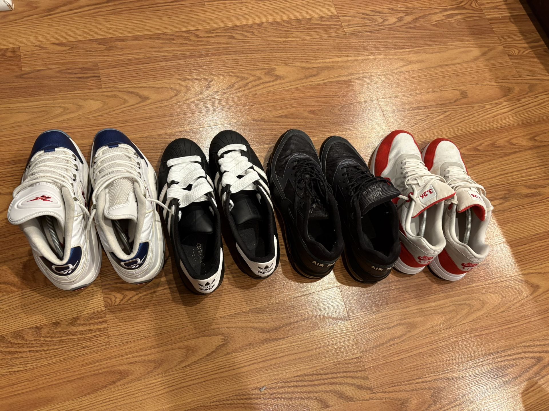 Lot Of Reebok Adidas And Nike Shoes