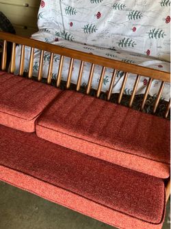 Wood modern mid century sofa