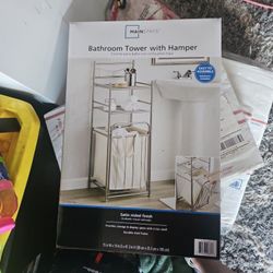 Hamper And bathroom Tower