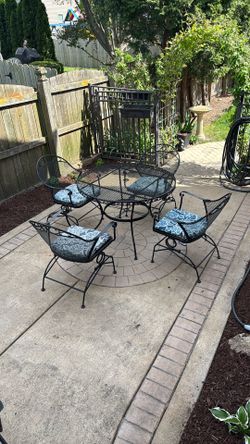 Wrought iron patio set