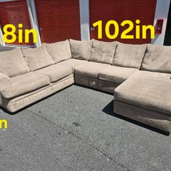 FREE DELIVERY Reversible Couch Sofa Sectional Chaise 3 PC