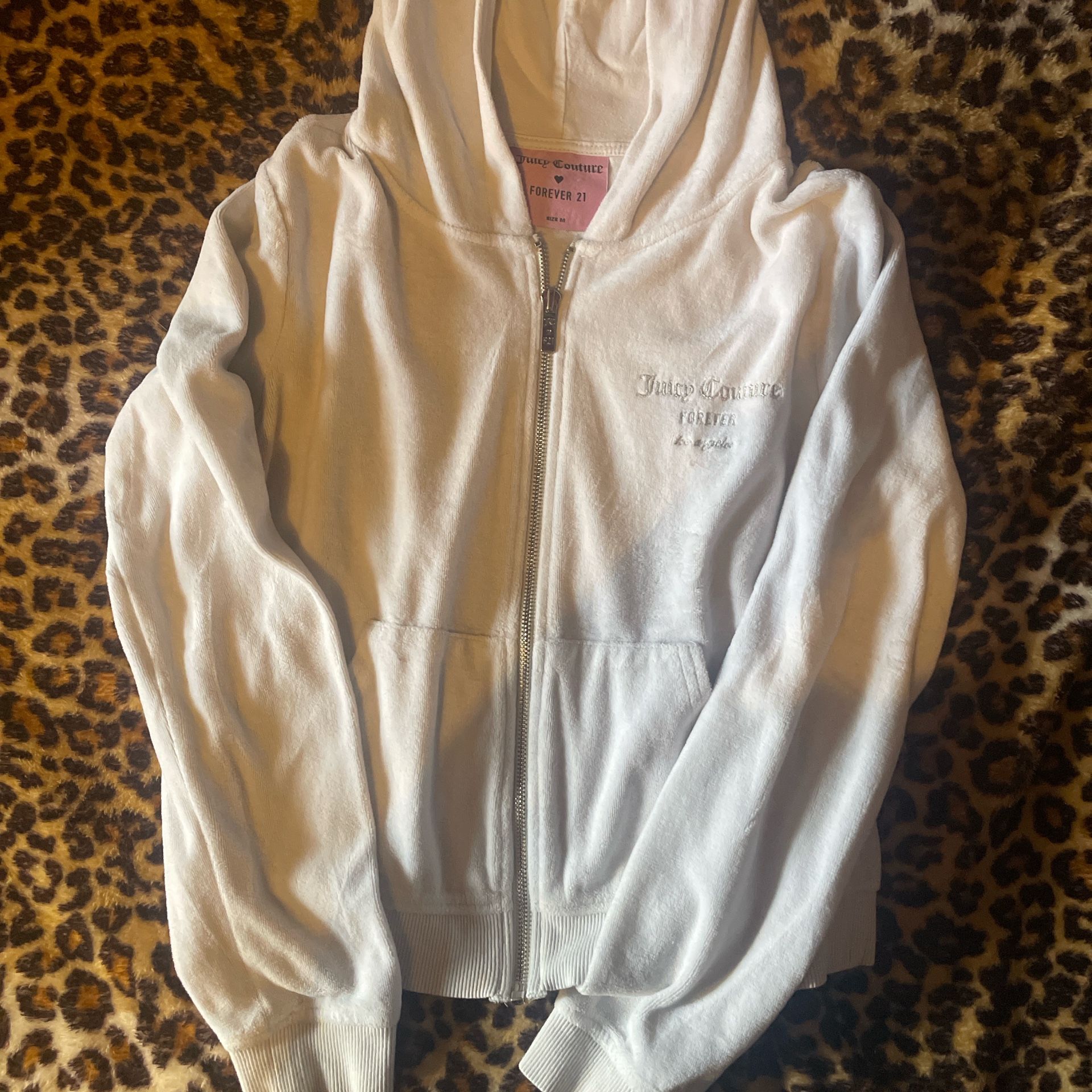 Juicy Couture White Velvet Jacket Medium