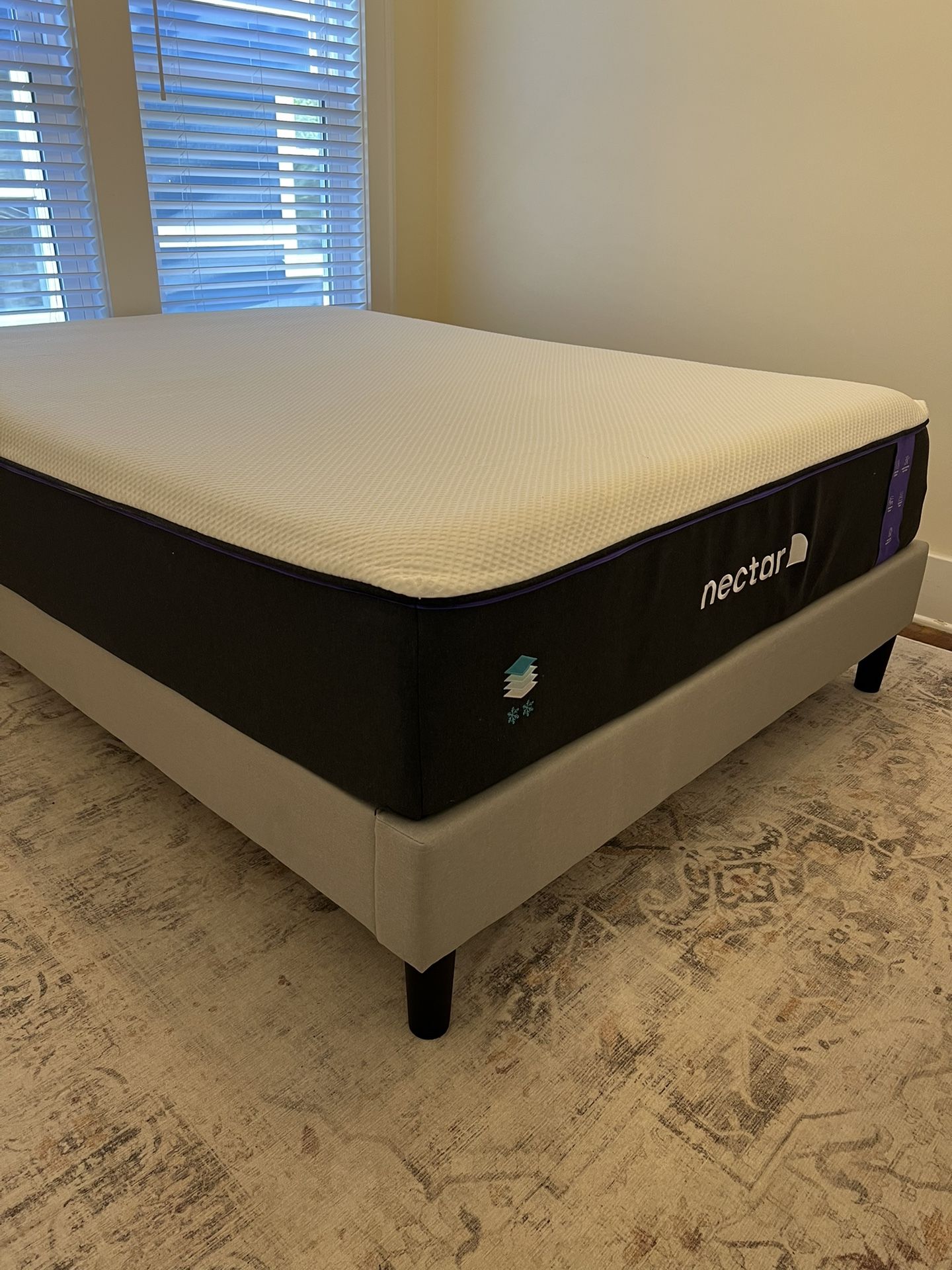 Queen Nectar Mattress & Bed Frame