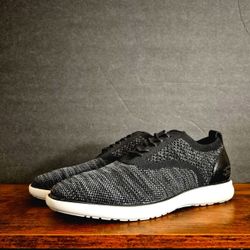 G.H. Bass Men's Black Knit Sneakers Size 8.5 Casual Lace-Up Lightweight NWOT