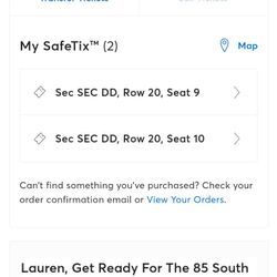 85 SOUTH SHOW TICKETS 