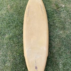 Steve Brom vintage twin fin fish surfboard
