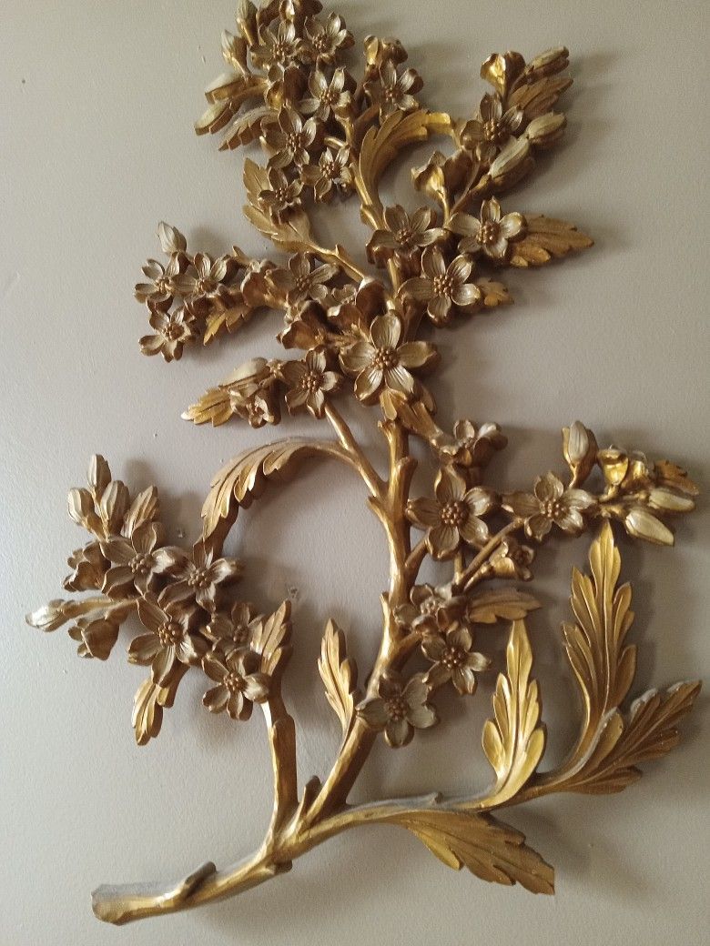 Vintage wall hanging cherry blossoms.