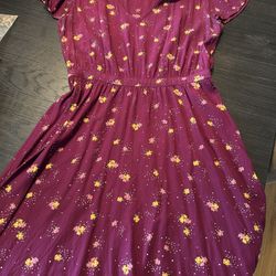 Purple Floral Dress Size Small 