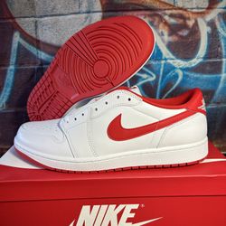 Jordan 1 Low Og White /Red 13m New DS