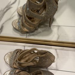 Steve Madden rhinestone heels (size 10, 5.5” heel, worn 3 times)