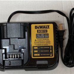 NEW GENUINE DEWALT DCB112 12V & 20V MAX Battery Charger Replaces DCB100 & DCB107