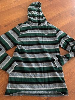 Vans striped knit pullover hoodie kids size XL