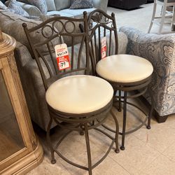 Closing out all barstools from $10-$149 each hurry for best selection. Some are one of a kind some we have many of all brand new.