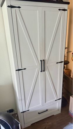 Farmhouse white and black Pantry