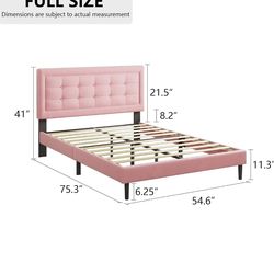 Pink Full size bed/ Mattress
